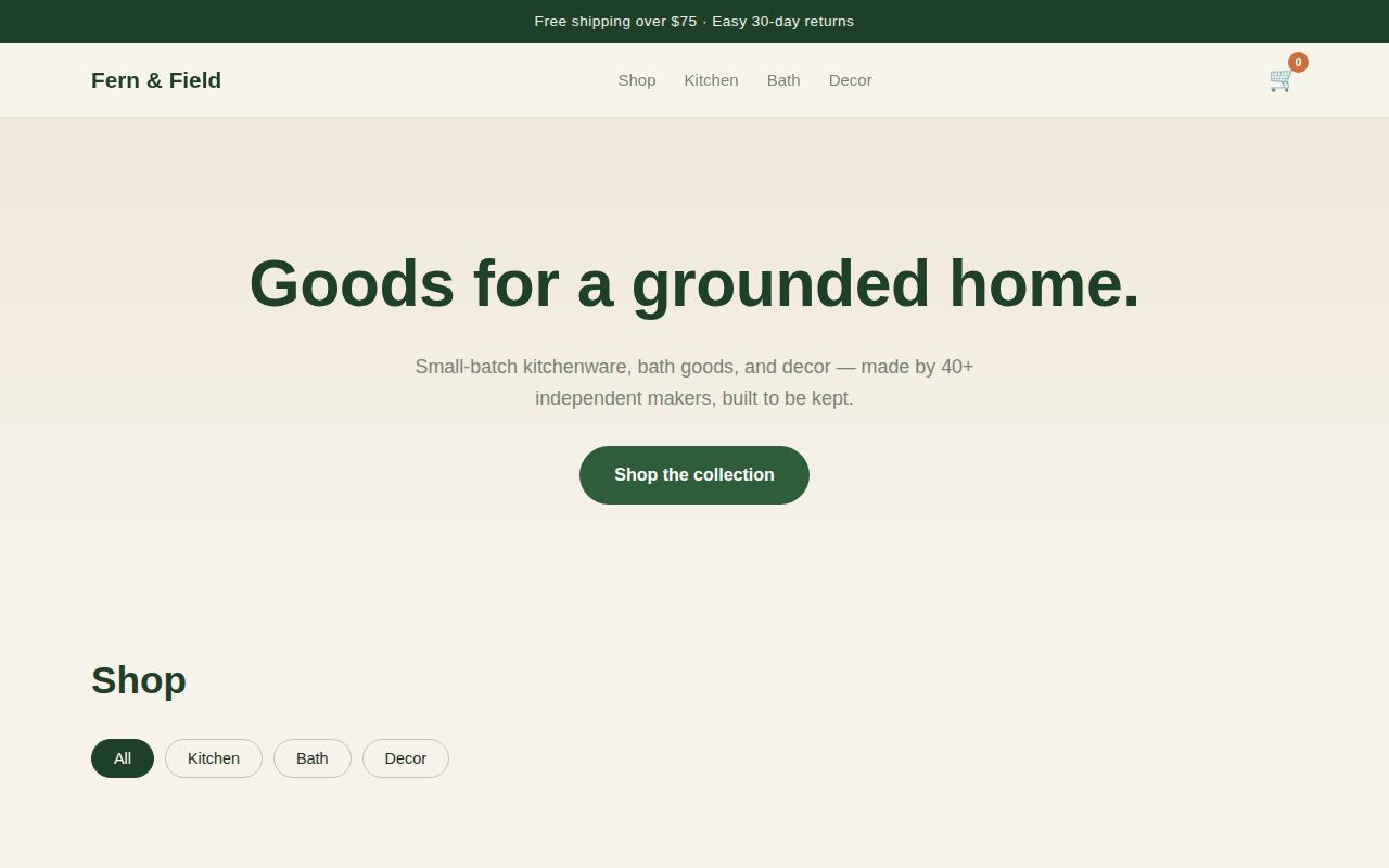 Store template demo